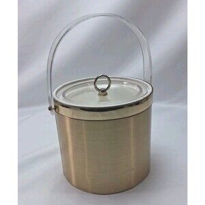 Vintage 1960’s George Briard Gold & Acrylic Ice Bucket